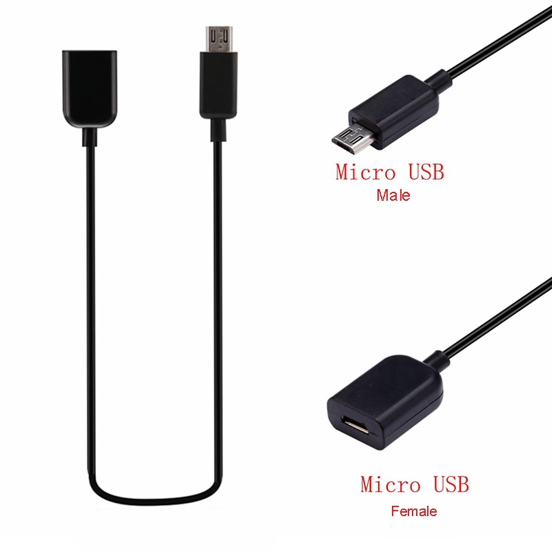 1M Micro Usb 2.0 B 5pin Man-vrouw M/F Extension Otg Kabel Ondersteuning Mhl Opladen Data charger Lead Extender Met Afscherming
