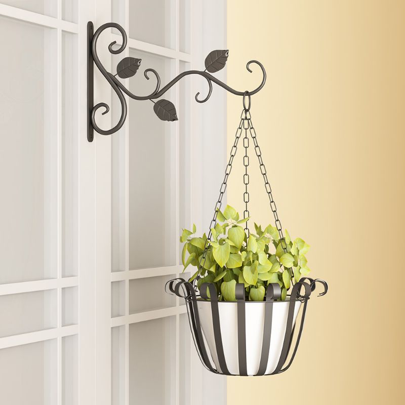 Gancho de soporte para maceta de flor para colgar en pared estilo europeo, colgador de hierro, soporte para plantas, decoración del hogar y balcón