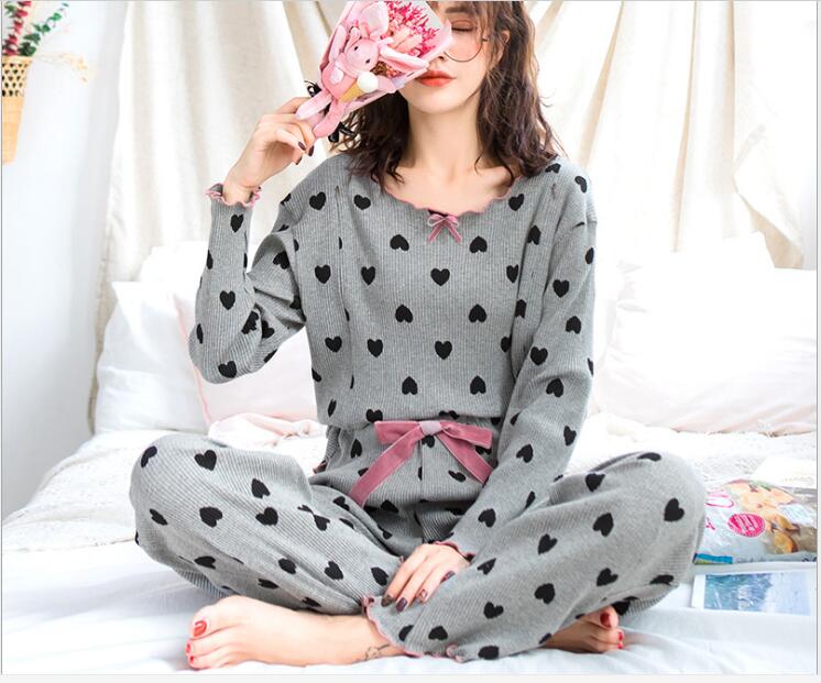 2 Stks/set Katoen Moederschap Verpleging Pyjama Pak Borstvoeding Kleding Voor Zwangere Vrouwen Zoete Mooie Zwangerschap Feeding Nachtkleding