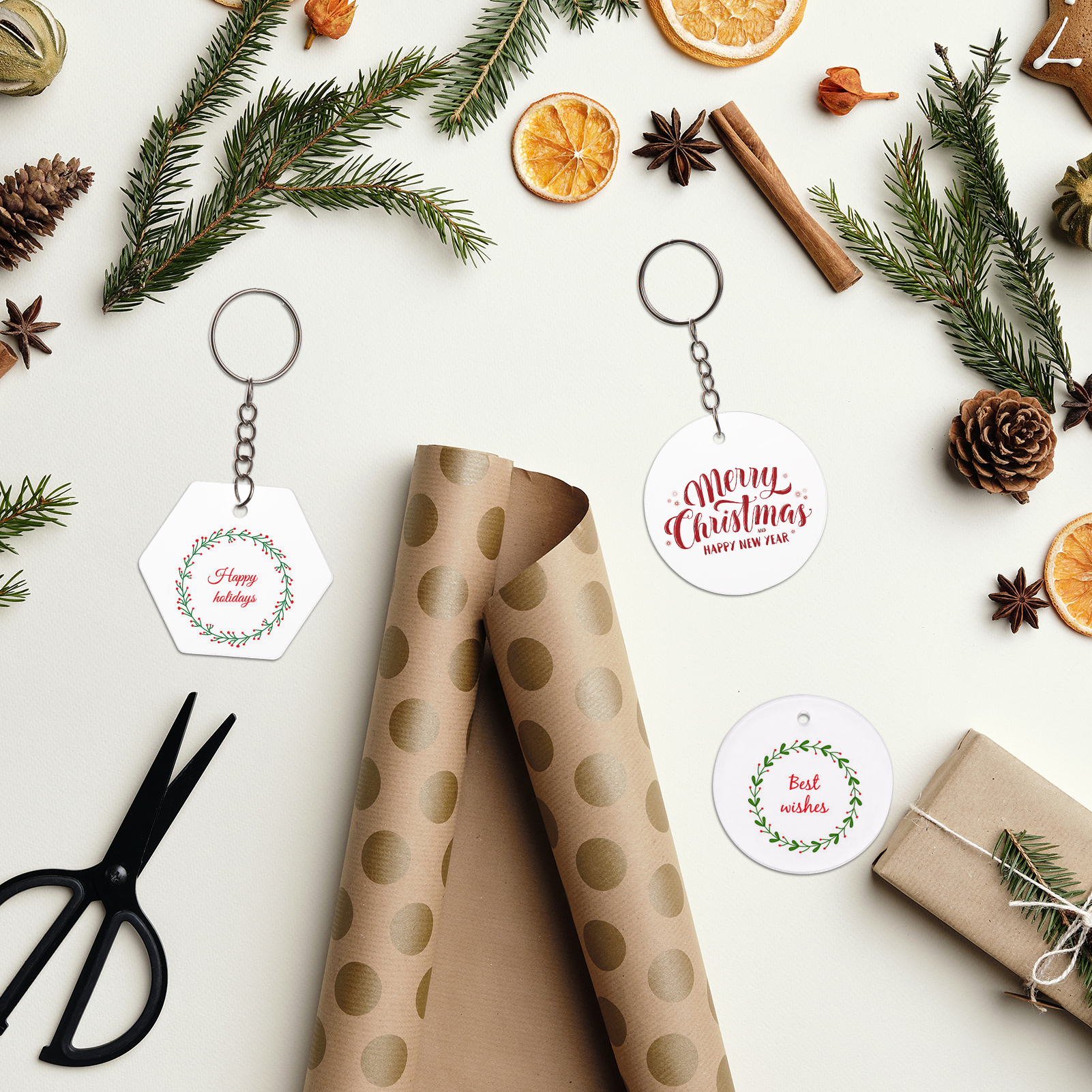 50PCS Acrylic Keychain Blanks Ornaments Keychains for Vinyl Transparent Circle Discs Bulk for DIY Projects and Crafts Painting