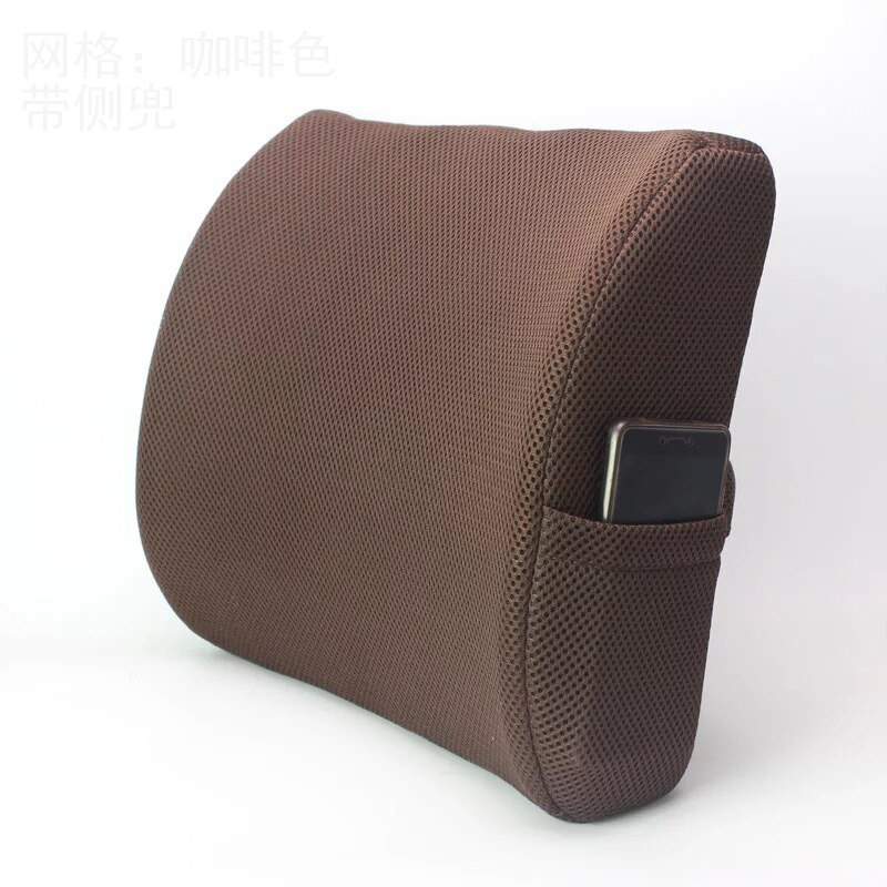 Mesh Lumbar Support for Office Chair Back Support Low Back Pain Pillow Office Chair Orthopedics Pillow Back Rest Pillow: coffee Mid waist