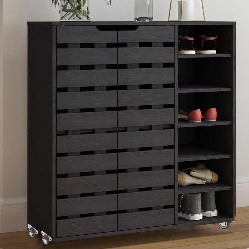 12-1pcs Side Mount Caster Wheels Mini Silent Rubber Furniture Castors Directional Cartwheels For Trolley Drawer Kitchen Cabinet