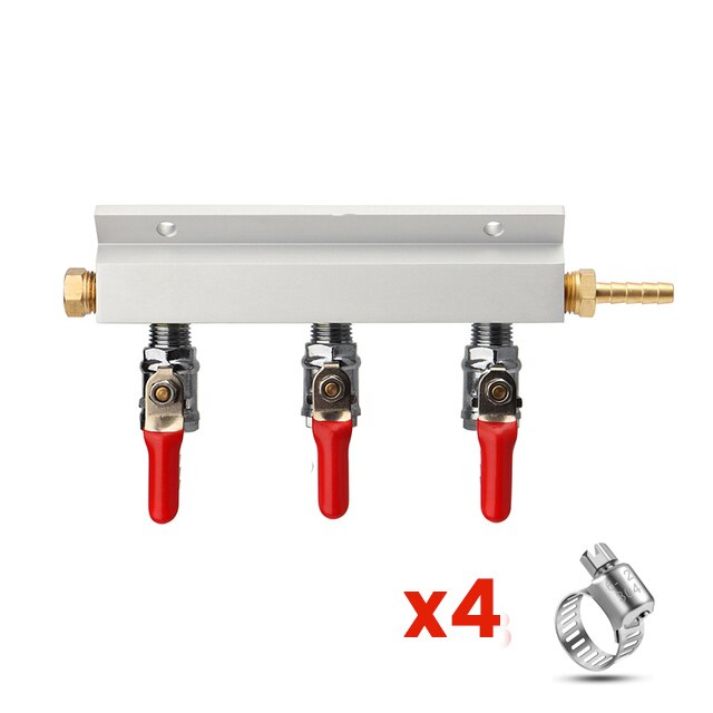 JINGERL Gaskrümmer, Homebrew-Biergas-Verteiler, Luftverteiler CO2 Verteiler Splitter