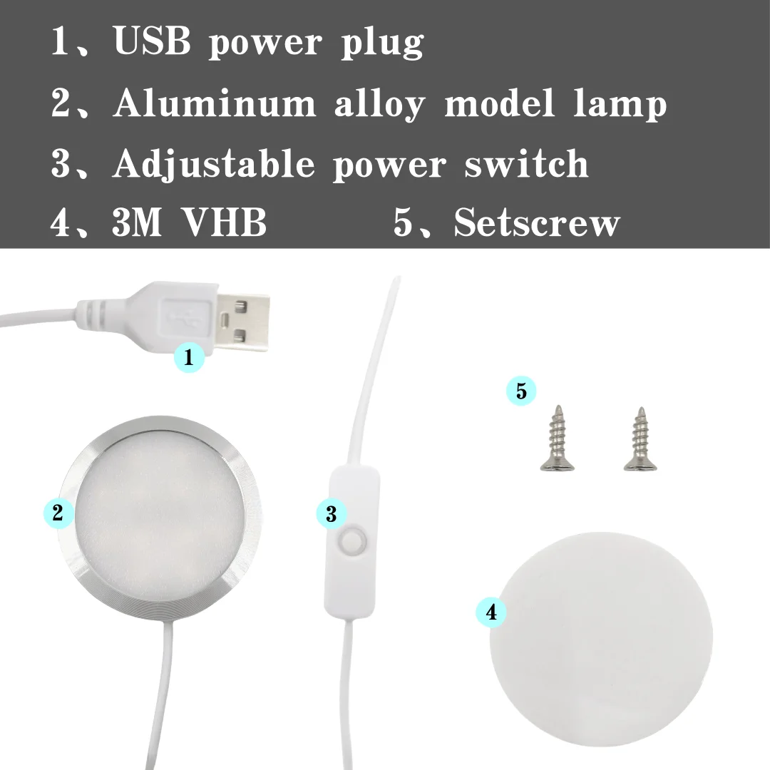 For Bambu Lab Led Lamp Kit 001 Hardware For Bamboo Light Led Light Parts DIY Model Warm White/Multicoour Without Lamp Shell
