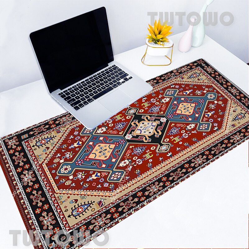 Mouse Pad Persian Carpet Large Mini Pc Gamer Players Like The Speed Rubber Gaming Accessories Keyboard Desk Mat Коврик Mousepad: 1 / Size 900x400x2 mm