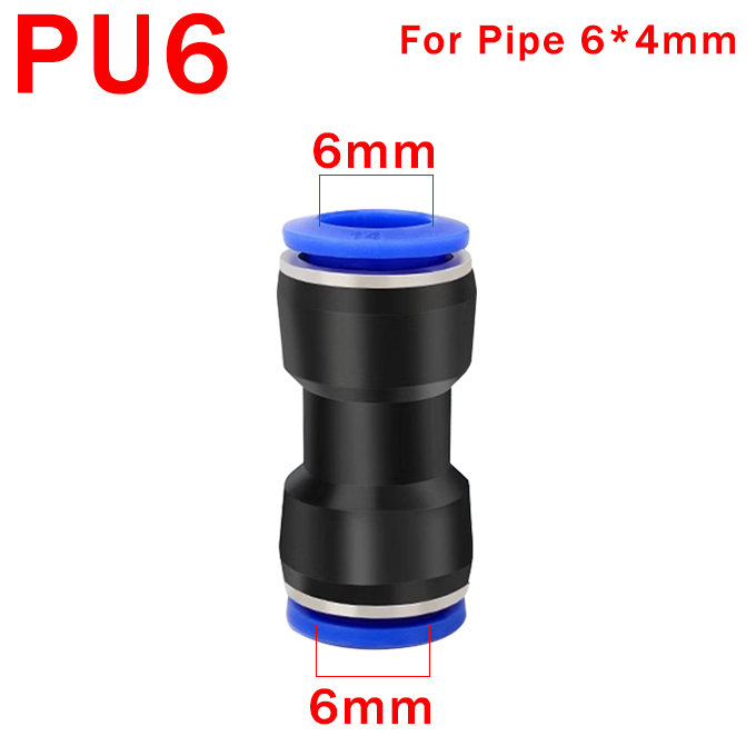 10 st pneumatiska kopplingar snabbluftkoppling slangkoppling plast pu  pg 4mm 6mm 8mm 10mm 12mm tryck in i rörplugg: Röd