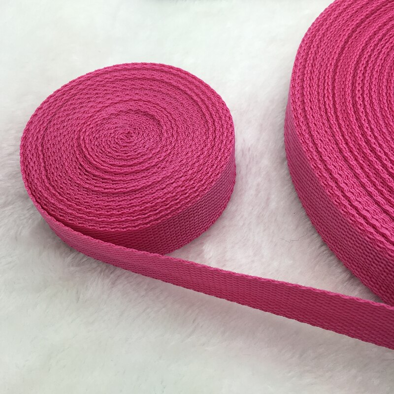 Correa de cinta de nailon para manualidades, 2 yardas/lote, 25mm, para mochila, bolsas de flejado, accesorios para perros: Rose