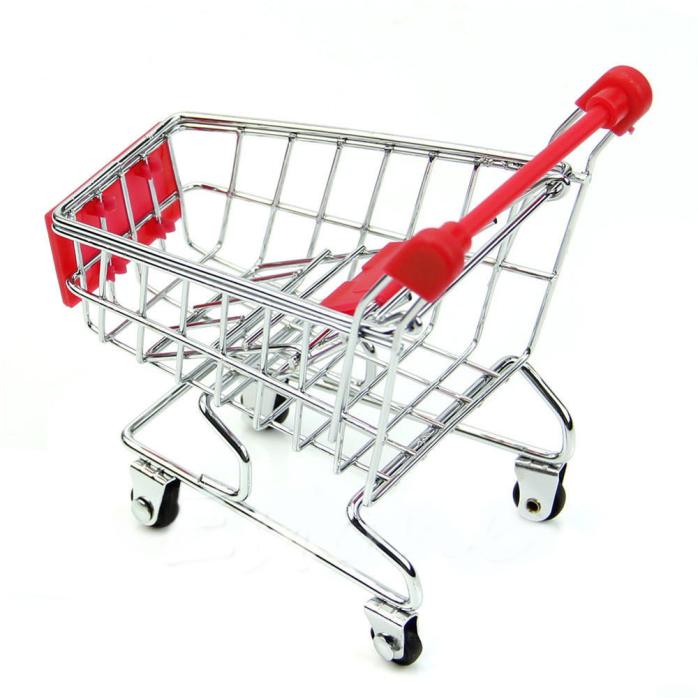 Mini Supermarkt Handkarren-einkaufen Dienstprogramm Warenkorb Modus Lagerung Rosa freundlicher Warenkorb Lagerung Karikatur Spielzeug Für Art 20: rot