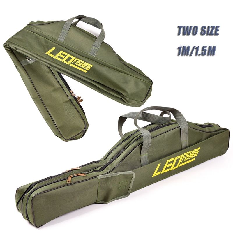 100/150cm sammenleggbar fiskepose oxford fiske deksel stang spinning bag fiskestang snelle lokke bag oppbevaring fiskeutstyr bag