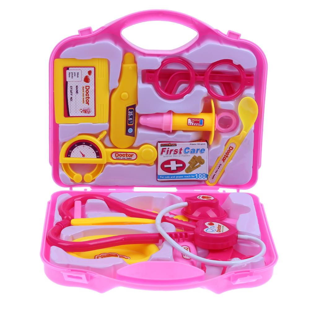 15 Stks/set Kinderen Pretend Play Speelgoed Set Kids Draagbare Arts Verpleegkundige Koffer Medische Kit Play Arts Speelgoed Kinderen Educatieve Rol: 02