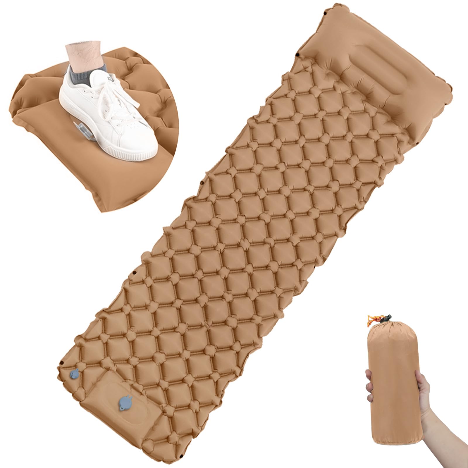 Camping Sleeping Mats -Self Inflating Sleeping Pad, Ultralight Air Mattress,Compact Sleeping Mats for Camping, Hiking, Traveling