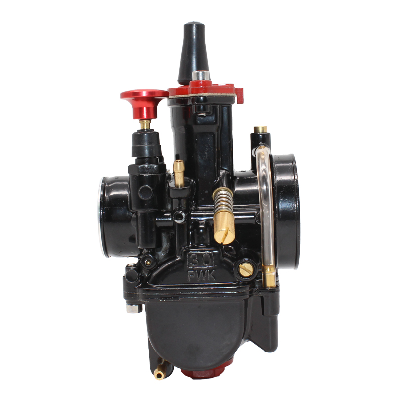 Carburador de cortina plana para motocicleta, carburador Mikuni PWK 21 24 26 28 30 32 34mm Power Jet Dirt Bike Motocross, piezas modificadas: Marfíl
