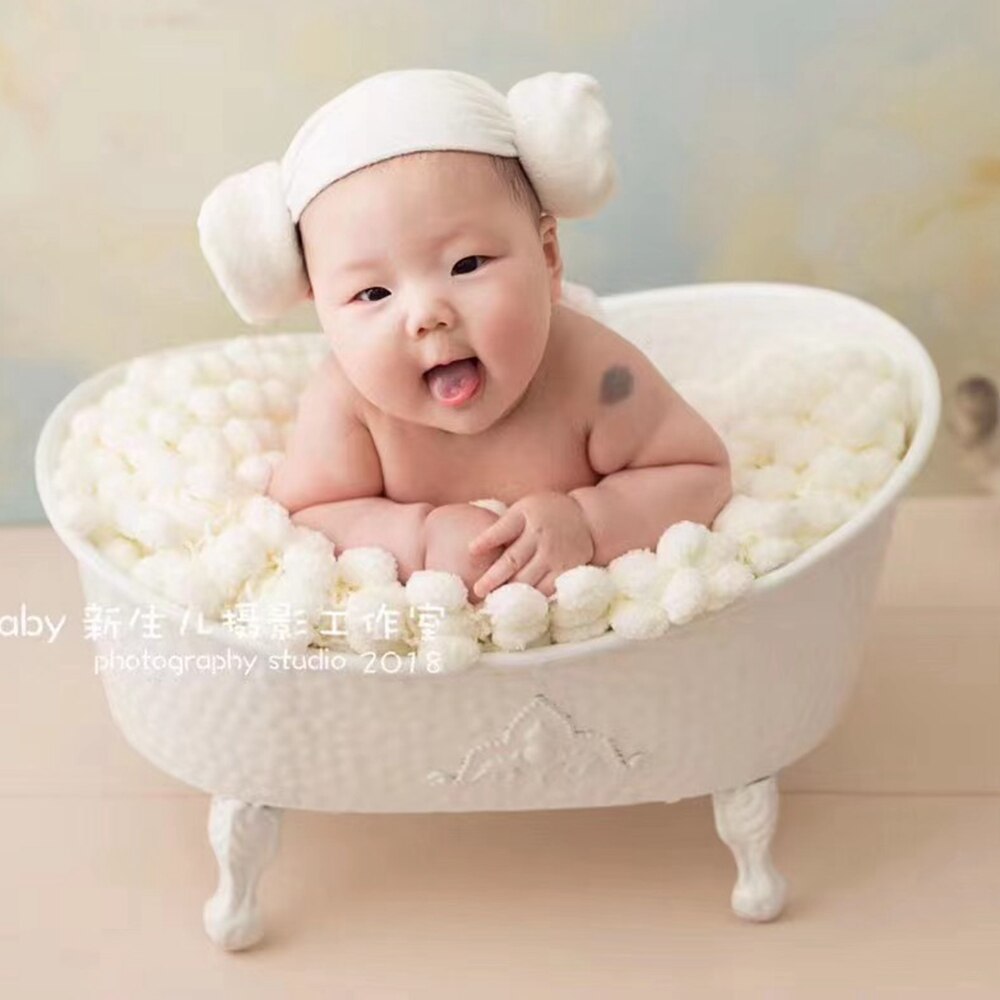 Newborn Photography Props Bathtub Baby Fotoshooting Iron Bucket Newborn