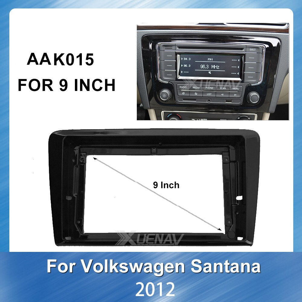 9 Inch Auto Radio 2 Din Android Voor Volkswagen Santana Dashboard Frame Panel Bezel Trim Kit Dvd Panel voor Volkswagen