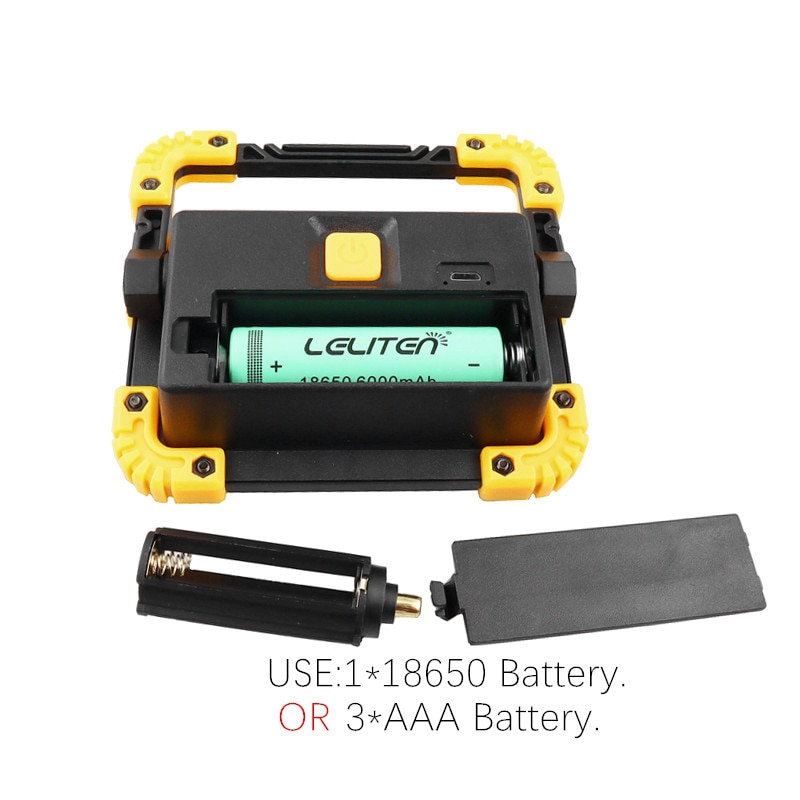 Usb genopladelig lommelygte bærbar cob led lommelygte udendørs jagt camping fakkel telt lanterne til 18650 or aaa batteri