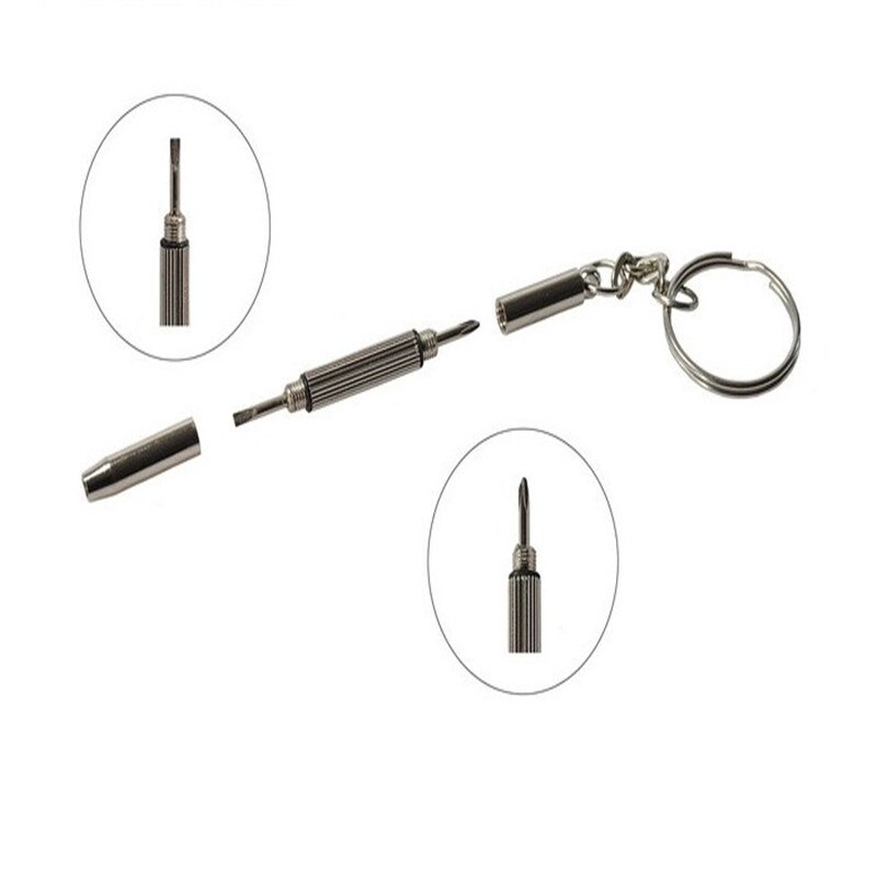 Mini Schraubendreher Mini 3-in-1 Schraubendreher – Für Brille, Uhr, Handy & Kleinteile (Kreuz, Schlitz, Sechskant)