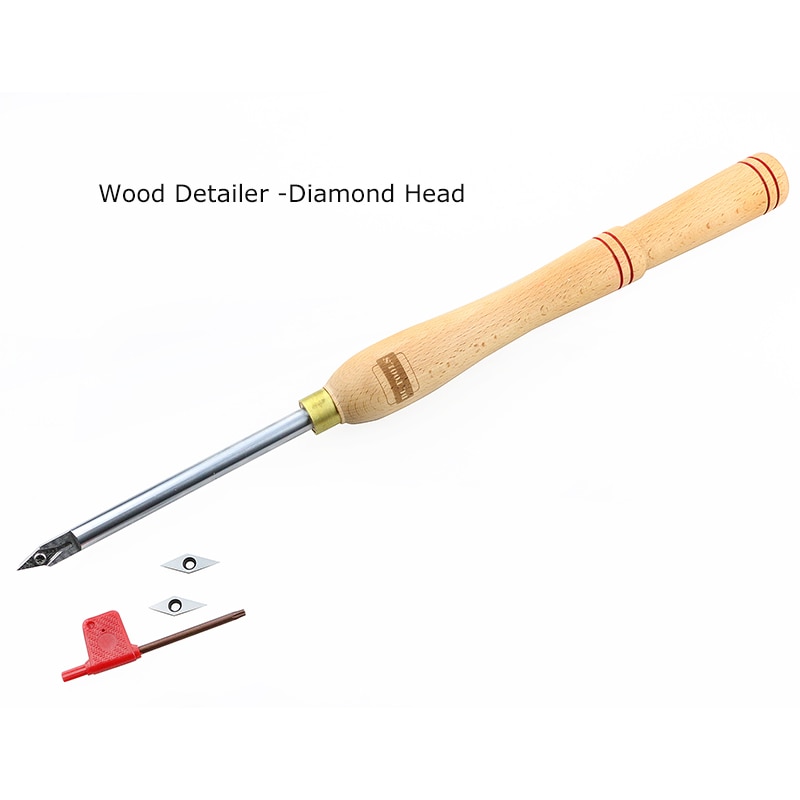 Wood Turning Lathe Tool for Wood Roughing Finishing and Detailing Matched with 2 pcs Carbide Inserts lathe cutter