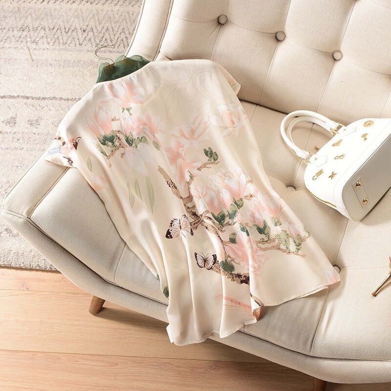 Chinese Traditionele Vrouwen Vintage Bloemenprint Qipao Tops Oosterse Kleding Hanfu Tee Shirt Qi Pao Cheongsam Tang Blouse T-shirt