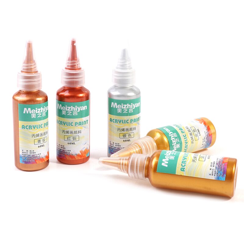 60ml Acrylic Paint Metallic Resin Pigments Gold Silver Copper For Epoxy Resin
