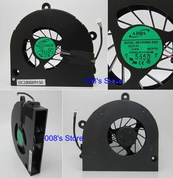 CPU Cooler Fan For Acer Emachines E730G Gateway NV59C NV53 NV59 AB7905MX-EB3 NEW70 DC 5V 0.40A DC2800091S0 Radiator