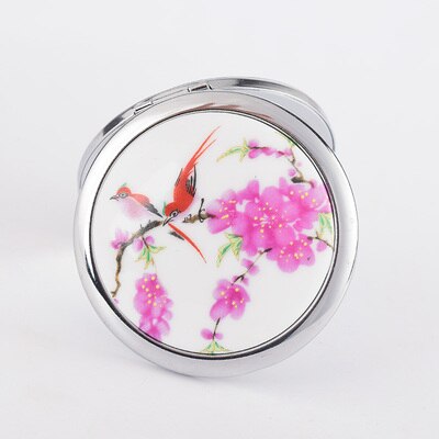 Small Metal Makeup Mirror Portable Folding Mirror Round Mirror Magnifying Mirror Makeup Vanity Vanity Mirror: 8