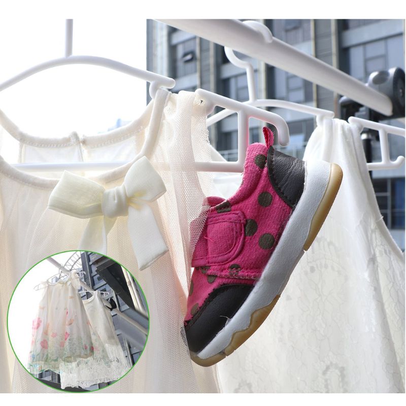 10 Pack White Plastic Nursery Hangers Nonslip Baby Coat Hangers Space Saving Tubular Hangers for Kids Children Clothes