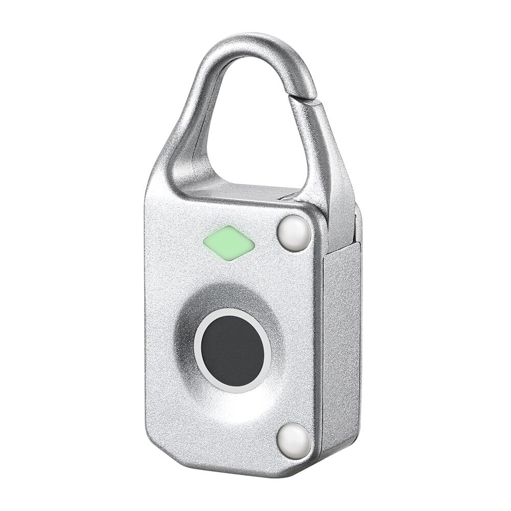 Smart nyckelfri dörr fingeravtryckslås snabb upplåsning usb uppladdningsbart hänglås bagage fall ryggsäck lås: Flisa