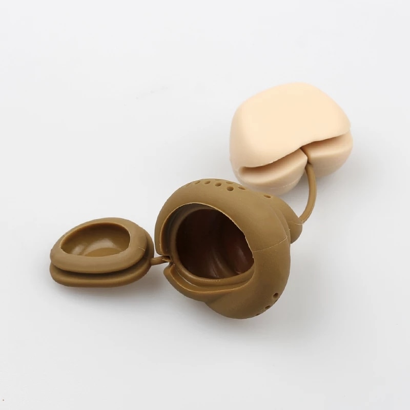 Poo form silikon te tillbehör set halloween ciga bajs intressant kaffefilter diffusor örtte tepåse återanvändbar a