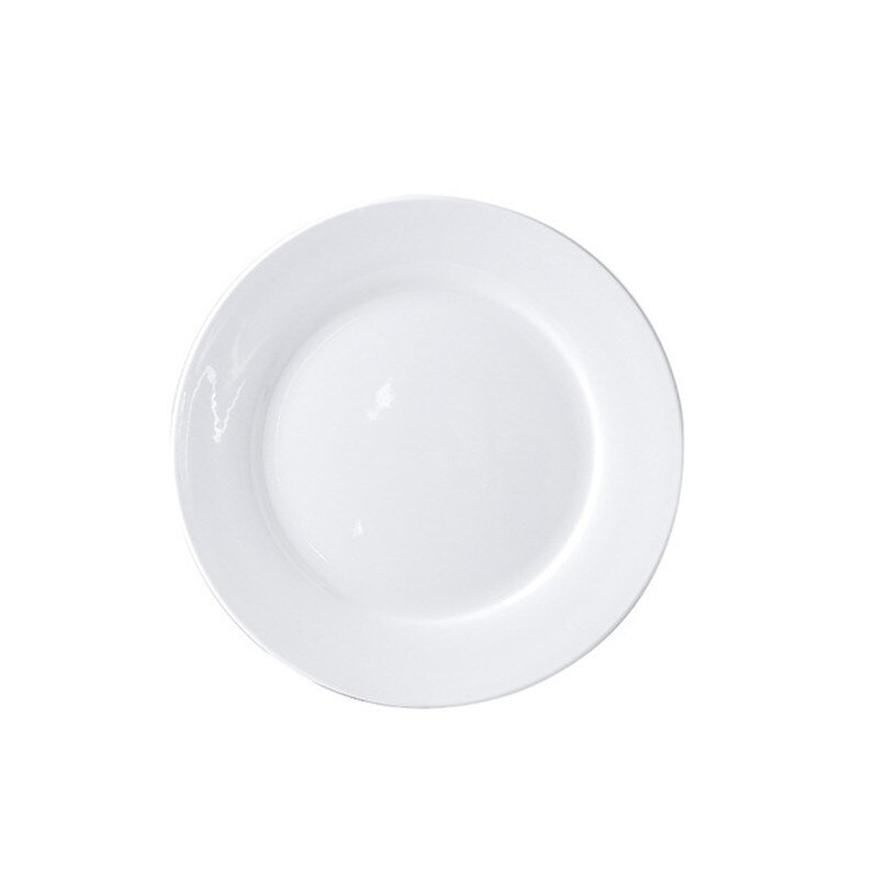 Porcelain &amp; Ceramic Dinner Plate Round 5-10 Inches Wedding Kitchen Tableware Steak &amp; Cake Dessert Dishes White