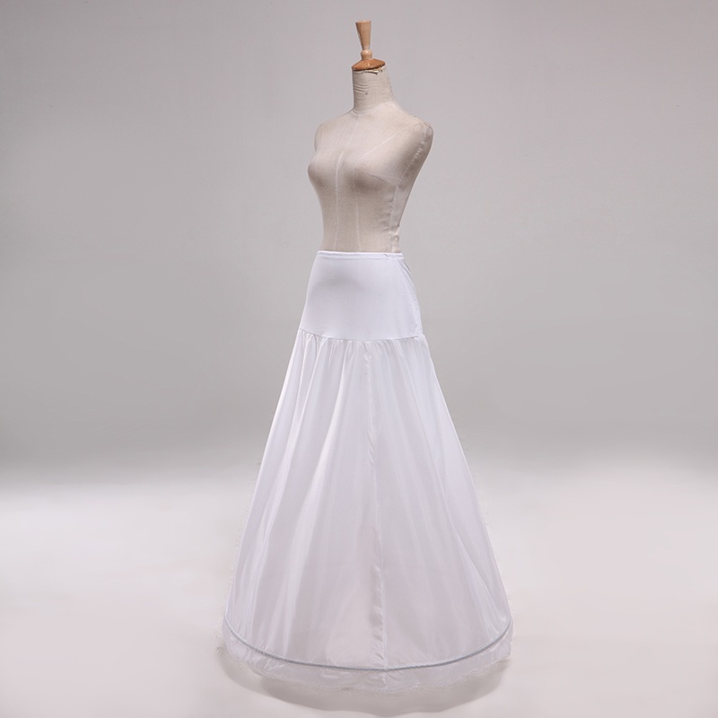Hoge Taille 1 Hoepel Petticoat, A-lijn Trouwjurk, Bruids Onderrokken, voorraad Vestidos Lengte 110 Cm (43.4 '')