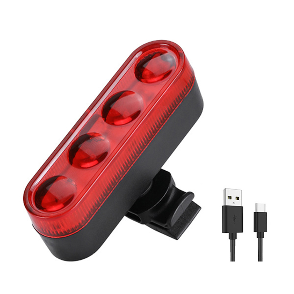 LED Sicherheit Warnung Rücklicht USB Aufladbare Radfahren Rücklicht Wasserdichte Fahrrad Hinten Nachtlicht für Nacht Laufen