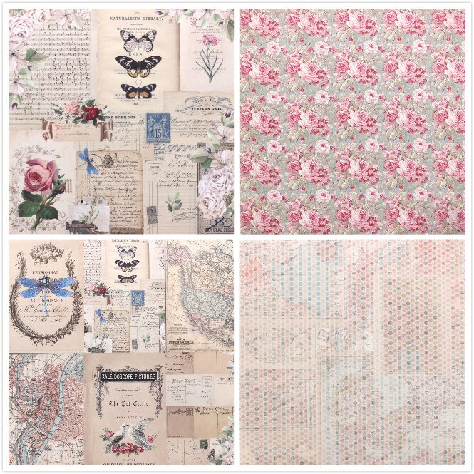 Kscraft 12 ark minnen scrapbooking kuddar papper origami konst bakgrundspapper kort göra diy scrapbook papper hantverk