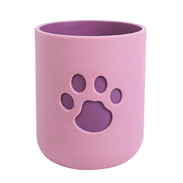 Tasse de lavage Portable, griffe de chat de dessin animé, rangement de brosse à dents, organisateur de salle de bain, tasse de brosse à dents: 2