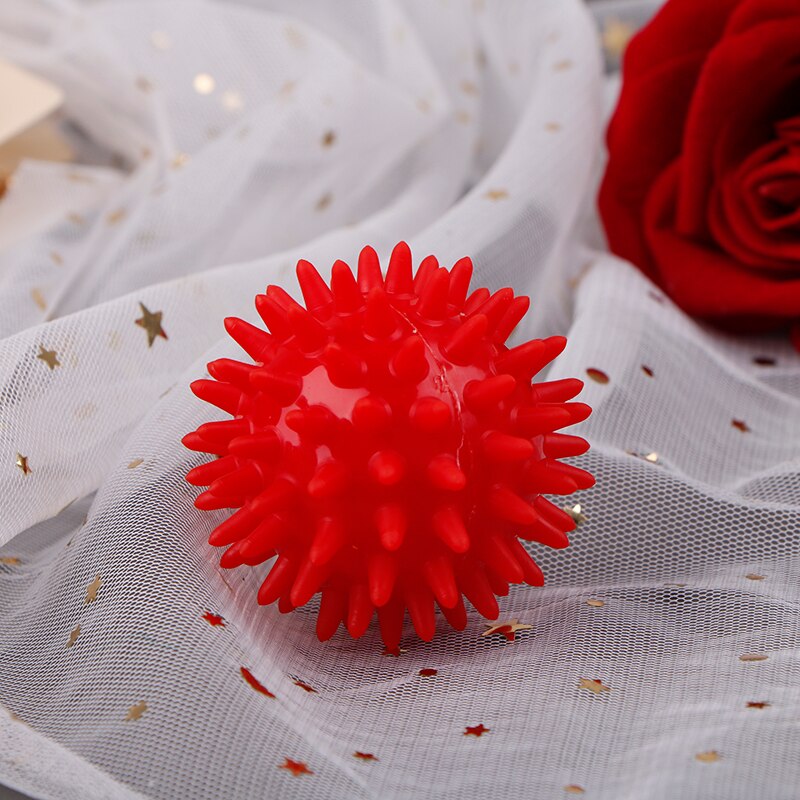 Full Body Spiky Massage Bal Hard Stress Bal 6Cm Voor Fitness Sport Oefening Egel Sensorische Training Grip De Bal: Red