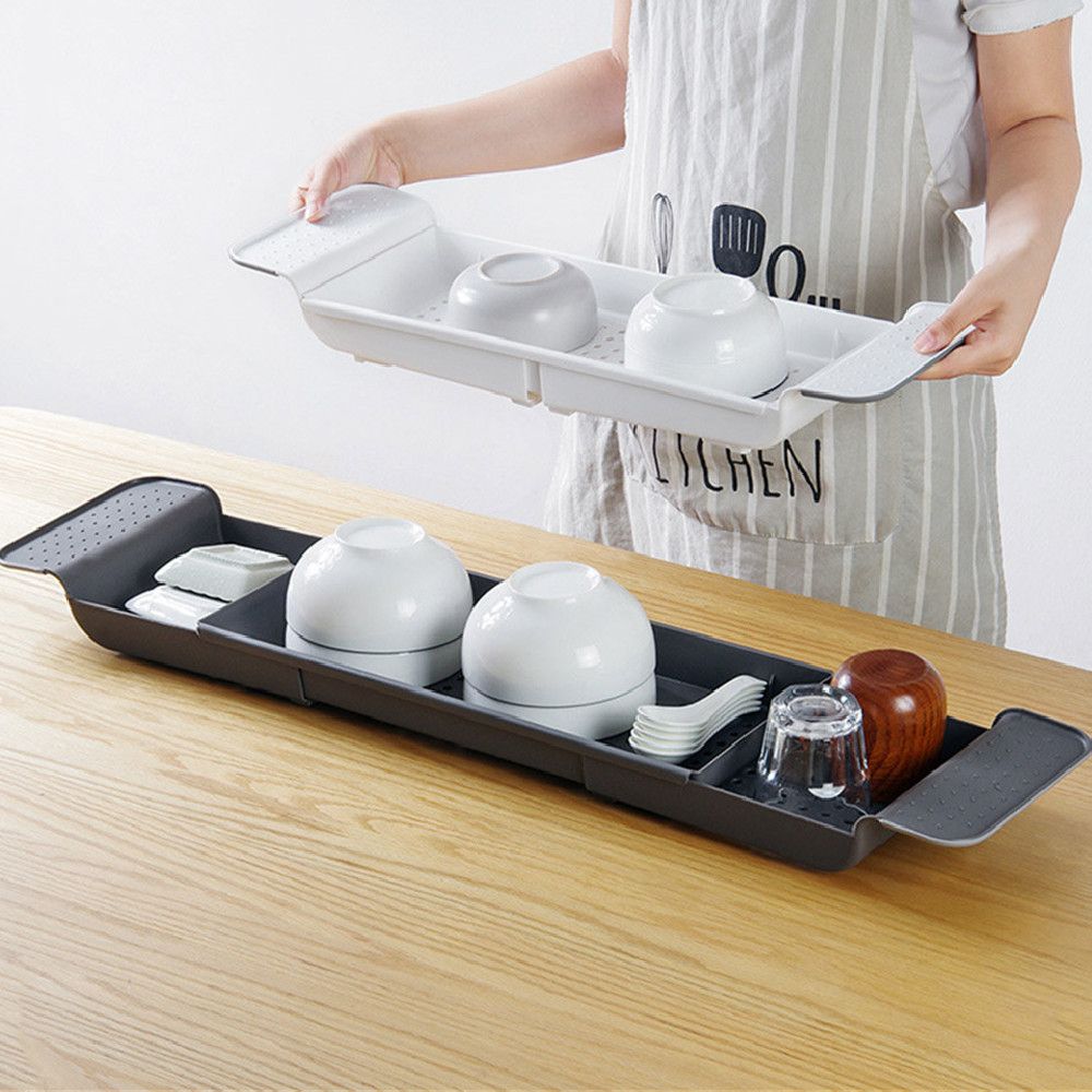 Organizer Bathroom Organizer Retractable Shelf Bathtub Storage Rack Bathtub Tray Bathroom Drain Rack Bathtub Shelf