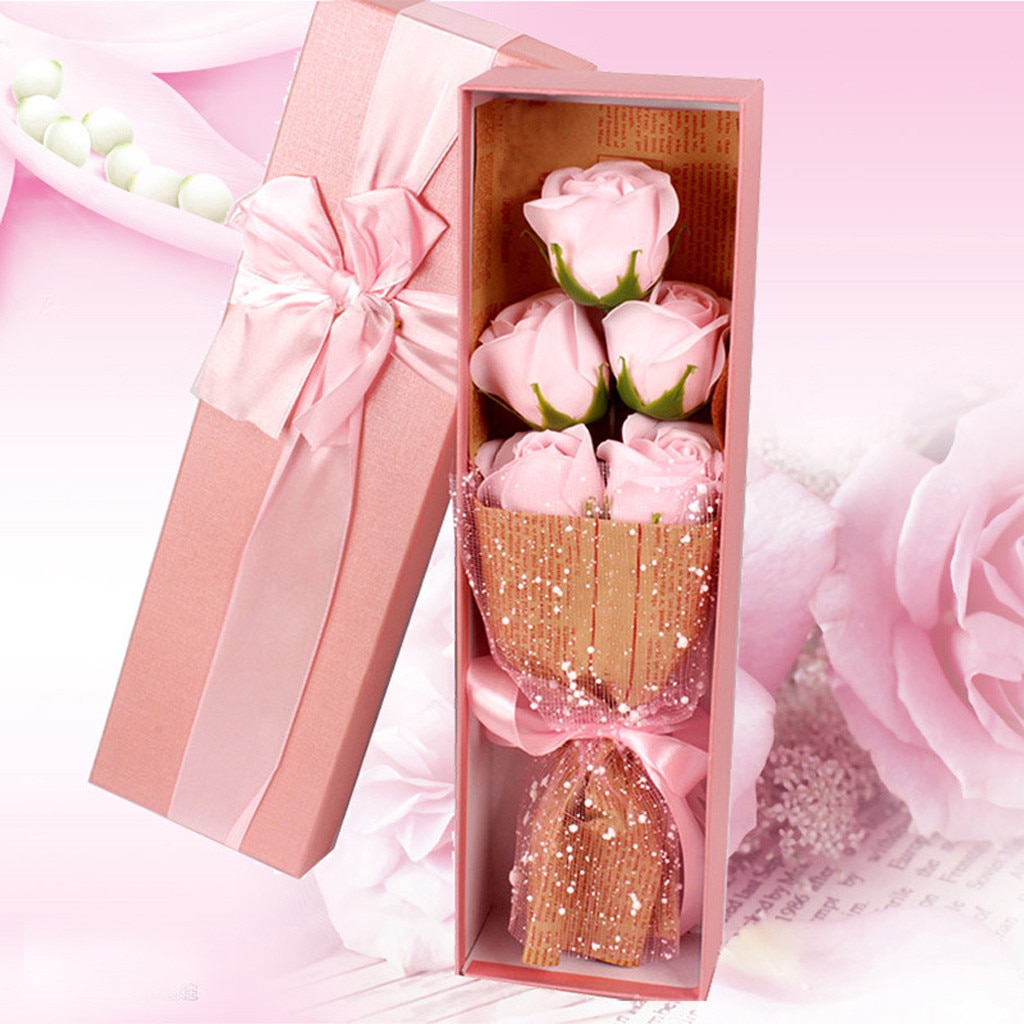 Caja de de jabón de rosas y flores, de decoración de boda, San Valentín