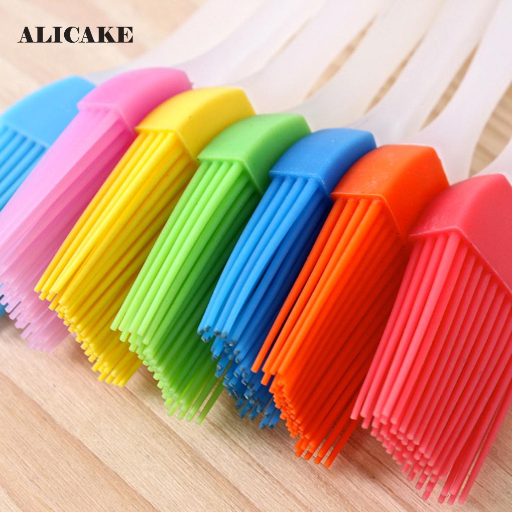 Pinceles de silicona para panadería, herramientas de panadería, utensilios para hornear, pan, cocinar, pinceles, aceite de repostería, BBQ, cepillo de hilvanado, herramientas, Color aleatorio