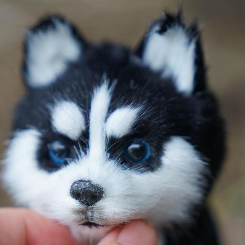 Poignée de main Husky ourson Simulation jouet réaliste mignon jouets en peluche chien Animal enfants G7U6