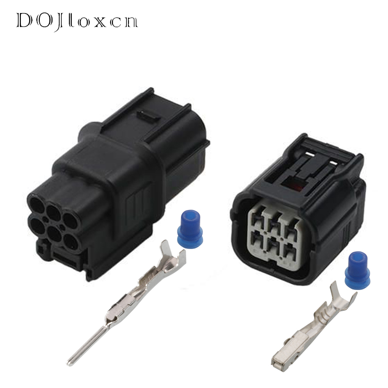 1/5/10/20/50/Sets 6 Pin HV HVG 040 Series Female Male Cable Wiring Connector Auto Spade Plug With Terminal 6188-4908 6189-7040