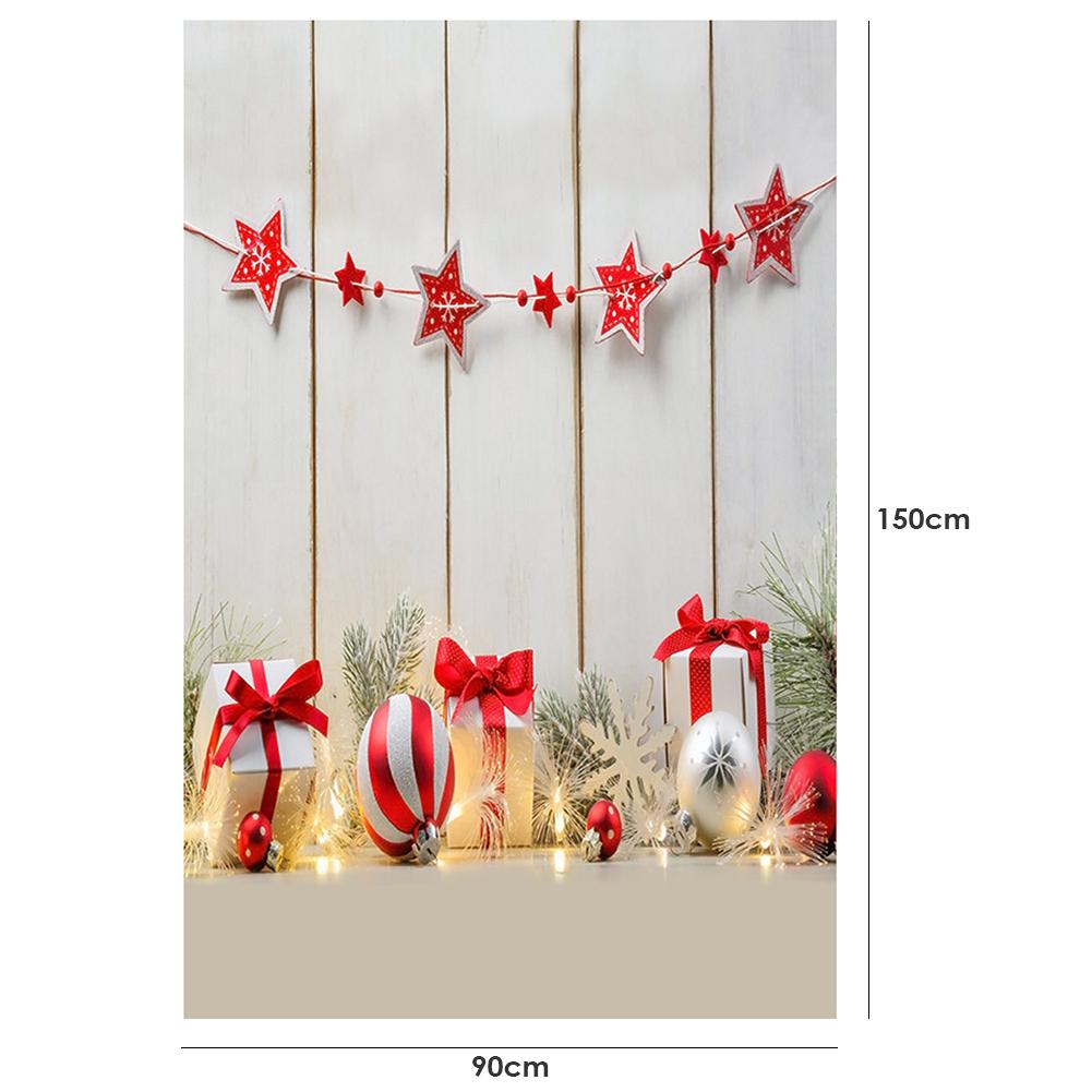 Durable Christmas Background Cloth Happy Year Photos Studio Snow Tree Backdrops Decoration Accessories 0.9X1.5m: B