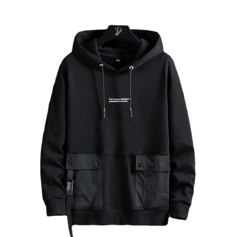 Sudadera con capucha de lana para hombre, suéter holgado de talla grande, novedad, primavera, otoño e invierno, 2022