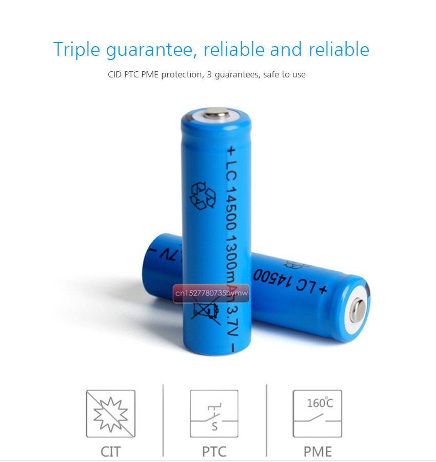 2pc ANLB AA 14500 1300mah 3,7 V lithium-ionen akkus Mit 14500 Batterie Ladegerät