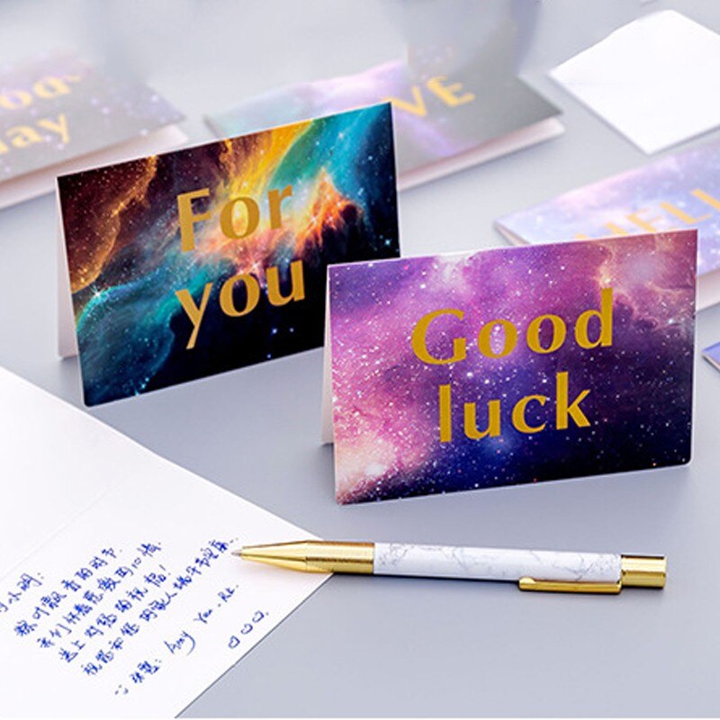 3pcs Student Stationery Thanksgiving Day Box Envelope Greeting Card After-sales Message Half Fold Mini Party Invitation