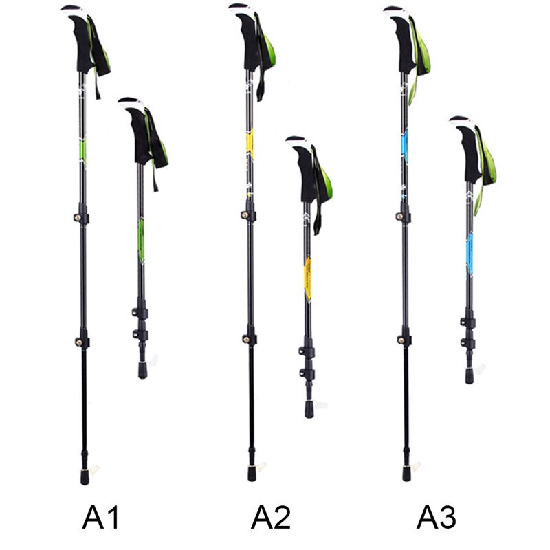 Ultralight Folding Walking Poles Carbon Fiber Trekking Poles carbon walking sticks with Tungsten Tips/Flip Locks