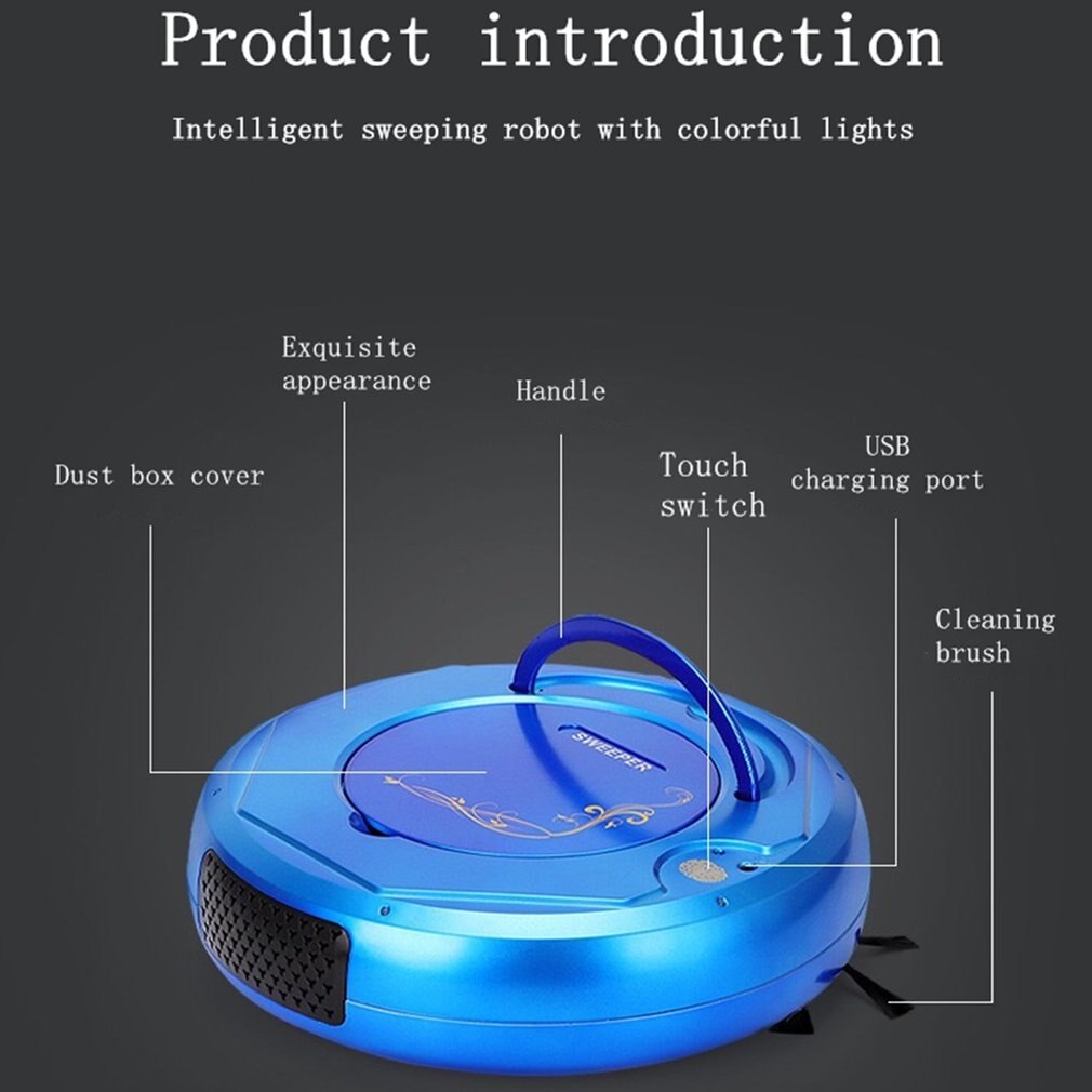 Floor Cleaner Smart Sweep Robot Multifunctional Vacuum Cleaner Rechargeable Cleaner Dust Box/dust Bucket Wireless Sweep Suction