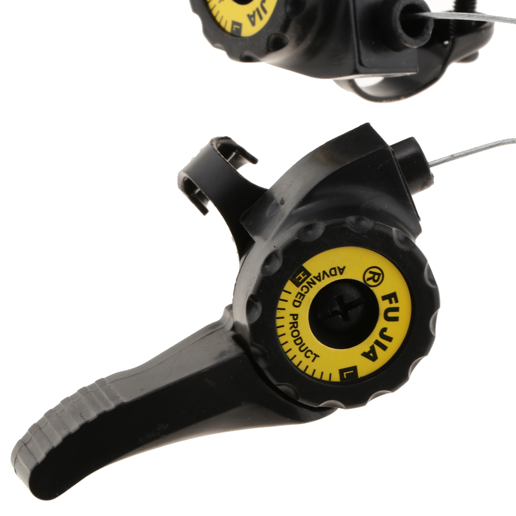 1 paar 15/18/21 Geschwindigkeiten Fahrrad Daumen Shifter Legierung Reibung Schalthebel w/Kabel für Mountainbike Rennrad faltrad