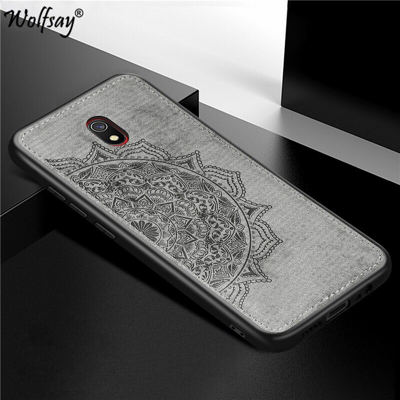 Voor Xiaomi Redmi 8A Case Soft Tpu Silicon Doek Textuur Hard Telefoon Case Voor Xiaomi Redmi 8A Beschermhoes Voor xiaomi Redmi 8A