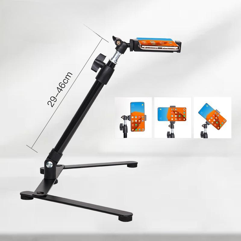 Tripé aéreo para telefone, desktop, smartphone móvel, suporte de tiro vertical, suporte de montagem de celular para sessão de fotos, gravação de vídeo