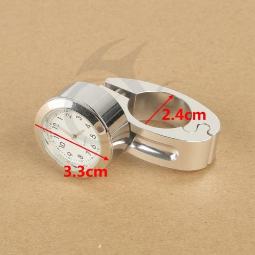 Motorcycle 7/8" 1" Handlebar Mount Clock Watch for Kawasaki Ninja ZX Vulcan ZRX