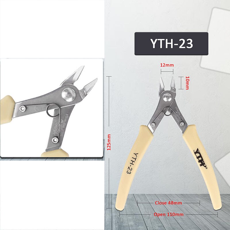 Well Packaged Sharp Pliers Multi Functional Tools Electrical Wire Cable Cutters Cutting Side Snips Flush Stainless Steel Nipper: YTH-23